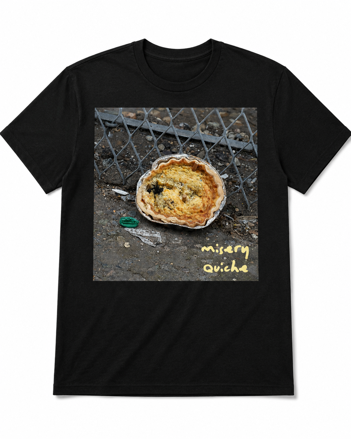 Asbestos Salesman - Misery Quiche T-shirt — by Asbestos Salesman