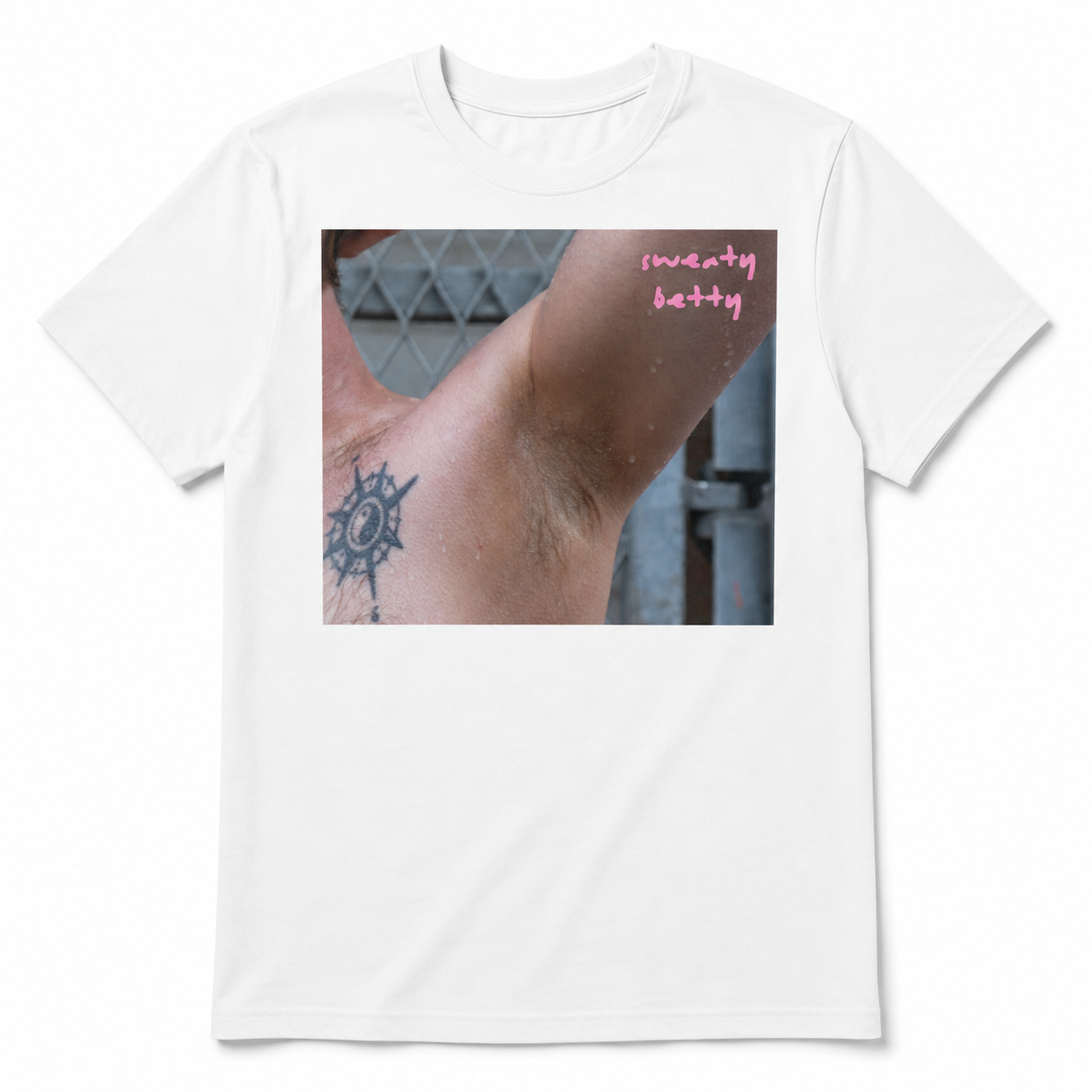 Asbestos Salesman - Sweaty Betty T-shirt — White — by Asbestos Salesman