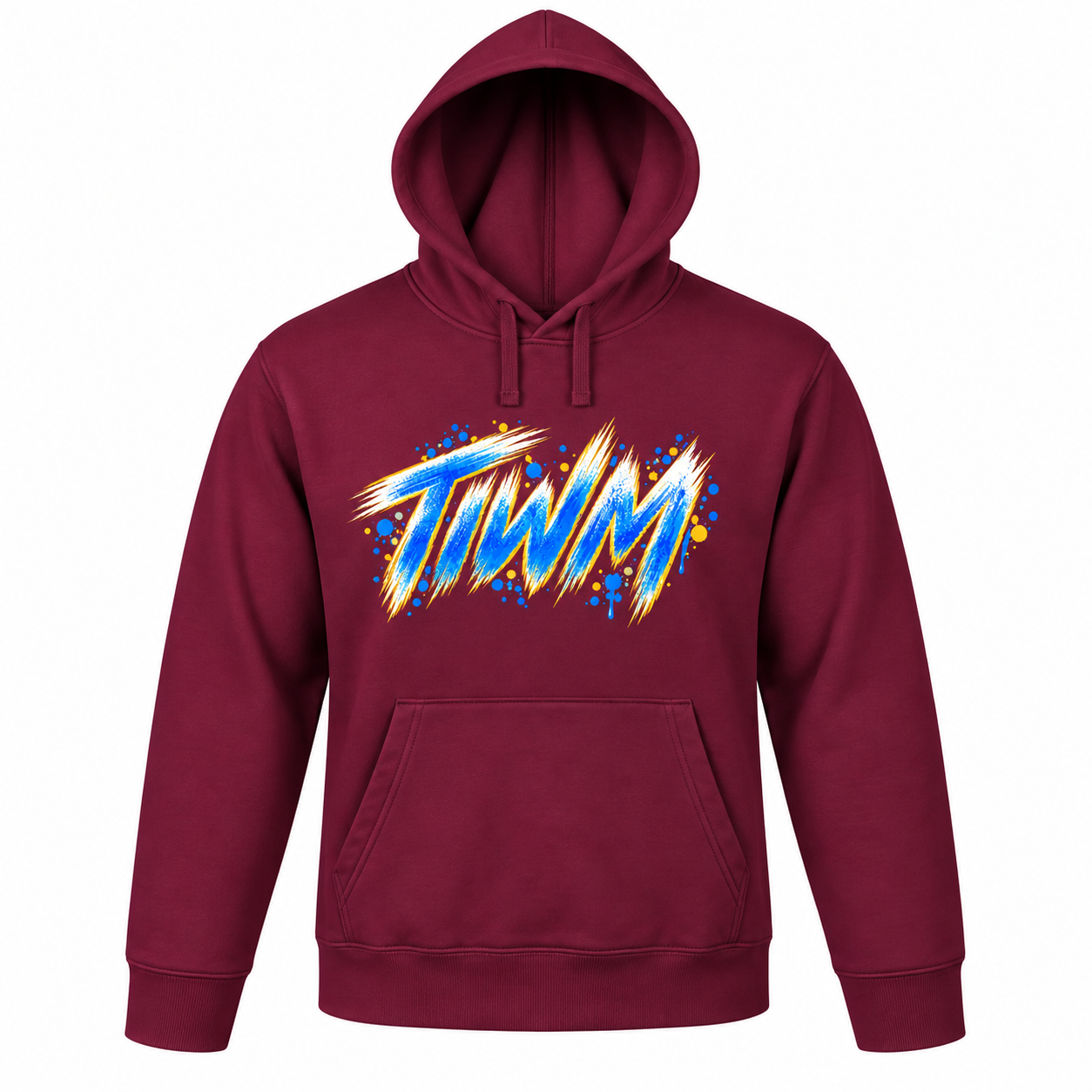 001 Pizza Hoodie — Burgundy — by TIWM Group — image 5