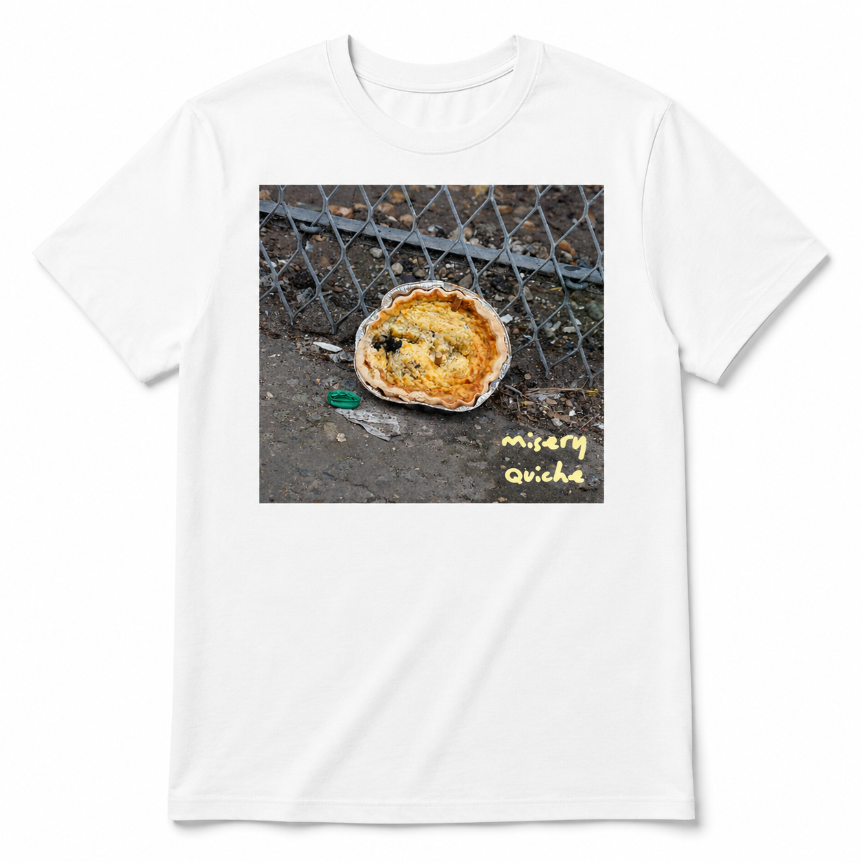 Asbestos Salesman - Misery Quiche T-shirt — by Asbestos Salesman — image 3