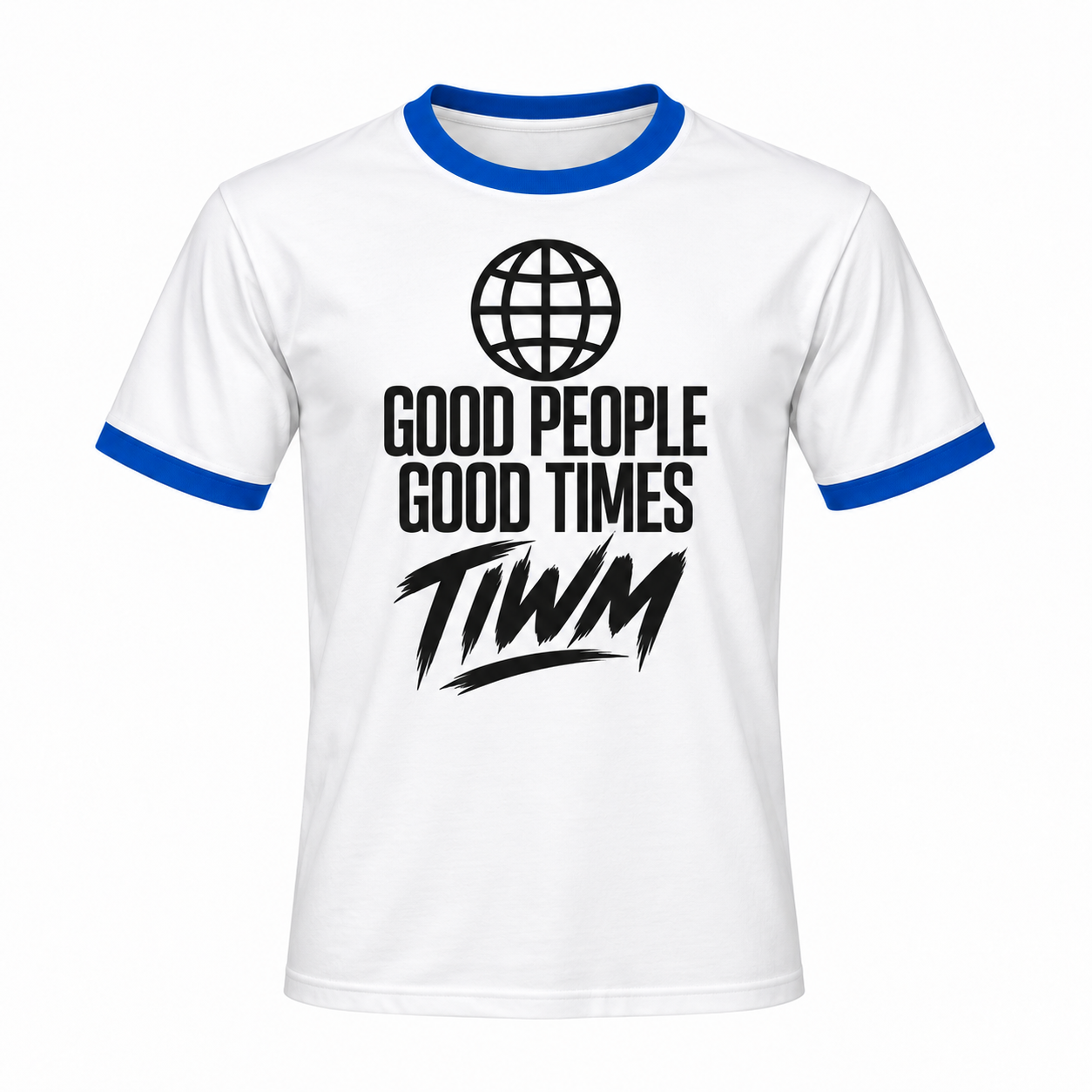 001 mascot Tee — White / Royal — by TIWM Group — image 4
