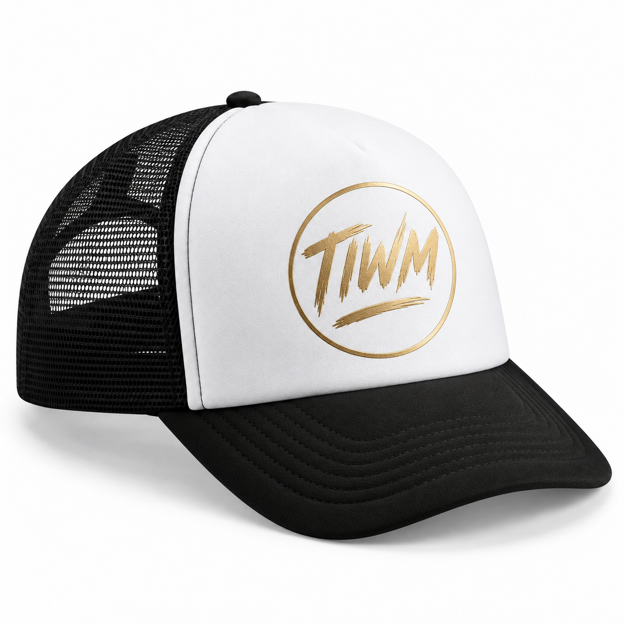 001 Trucker Cap — Black / White — by TIWM Group — image 2