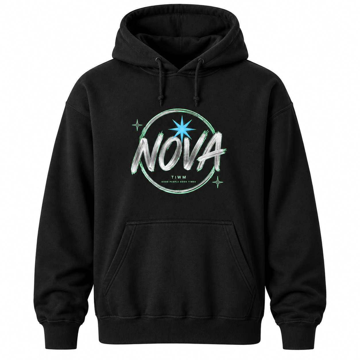 001 Nova Hoodie — Black — by TIWM Group