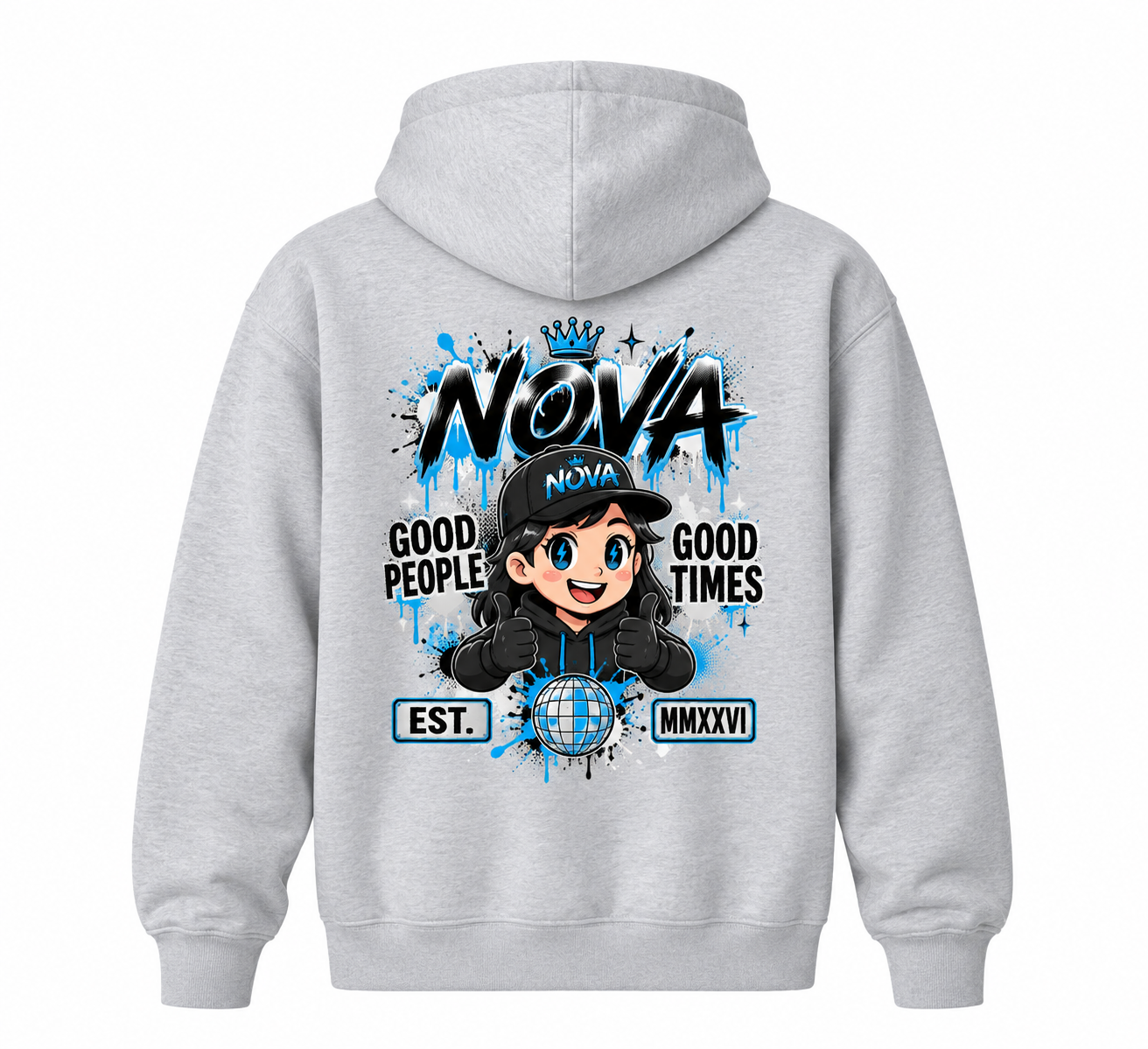 001 Nova Hoodie — Heather Grey — by TIWM Group — image 8