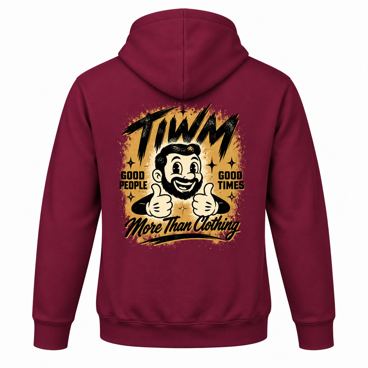 001 mascot Hoodie — Burgundy — by TIWM Group — image 4