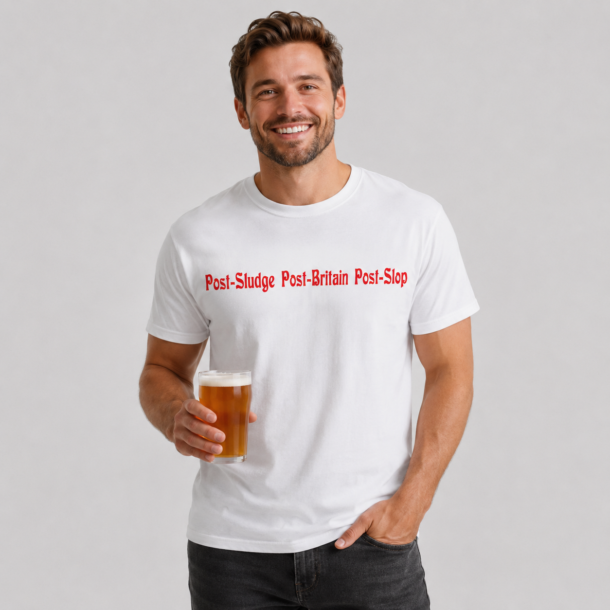 Asbestos Salesman Post-Sludge Post-Britain Post-Slop T-shirt — by Asbestos Salesman — image 2