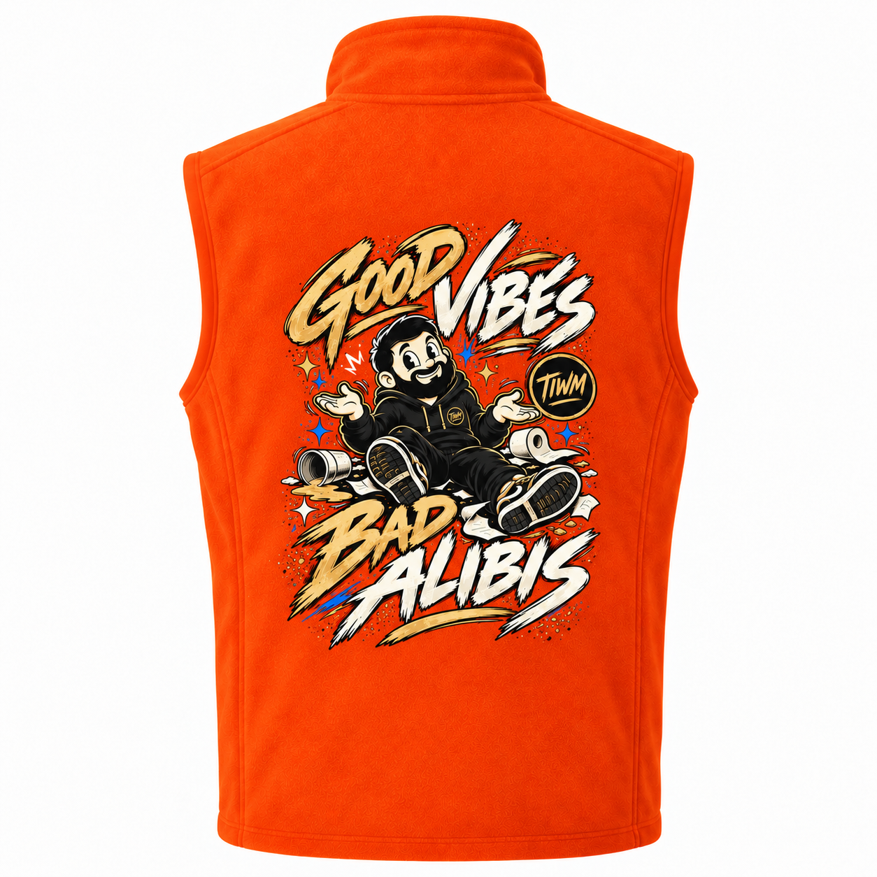 001 Fleece Gilet — Orange — by TIWM Group — image 4